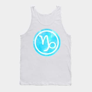 Blue Watercolor Zodiac - Capricorn Tank Top